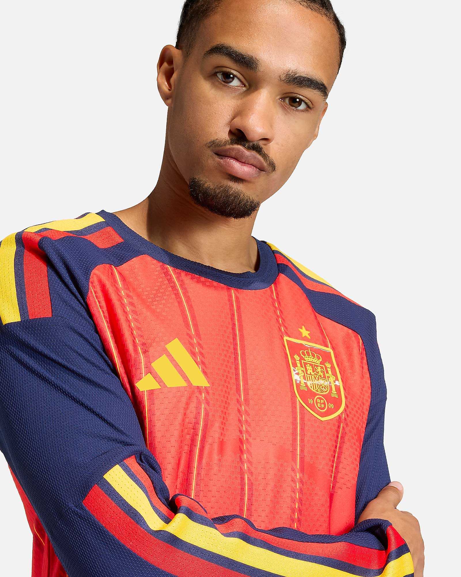 Camiseta de manga comprida 1ª Espanha Mundial 2026 Authentic - Fútbol Factory