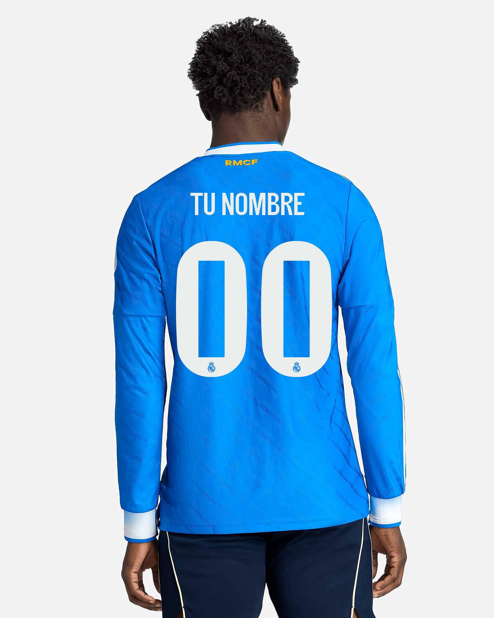 Camiseta manga larga 3ª Real Madrid 2025/2026 Authentic Personalizado - Fútbol Factory