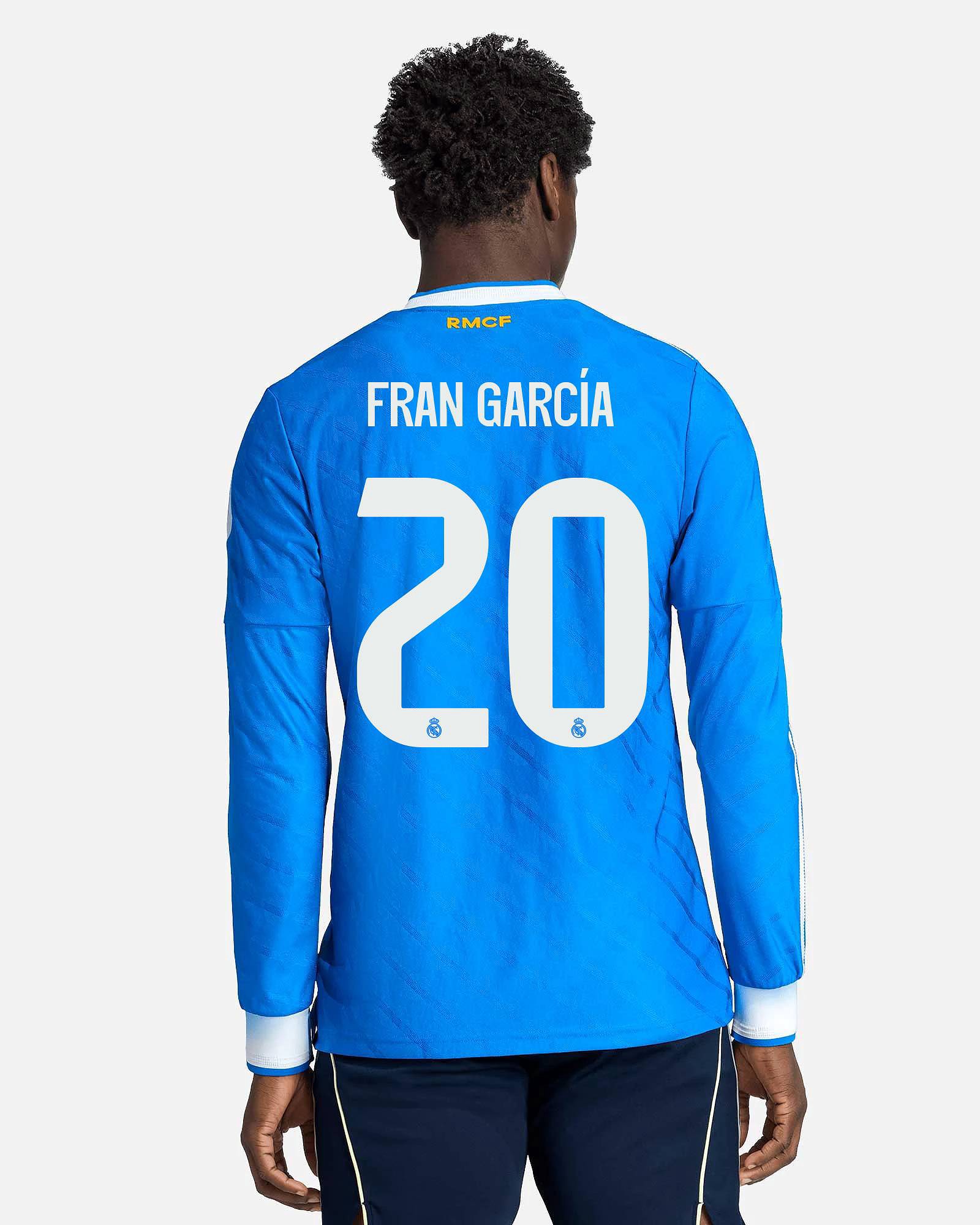 Camiseta manga larga 3ª Real Madrid 2025/2026 Authentic Fran García - Fútbol Factory