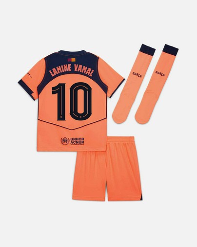 Mini conjunto 3ª FC Barcelona 2025/2026 Lamine Yamal