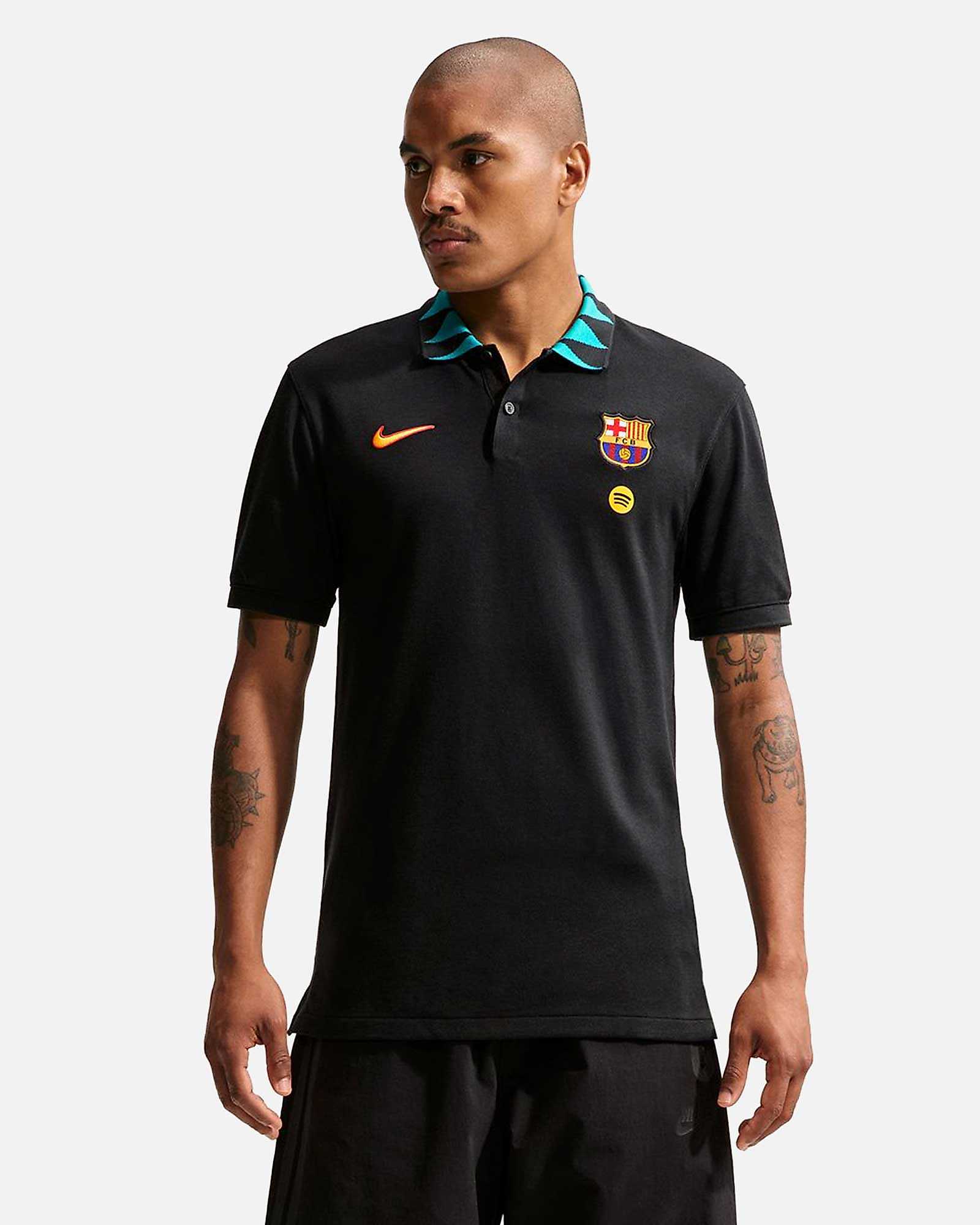 Polo FC Barcelona Escudo Negro - Fútbol Factory