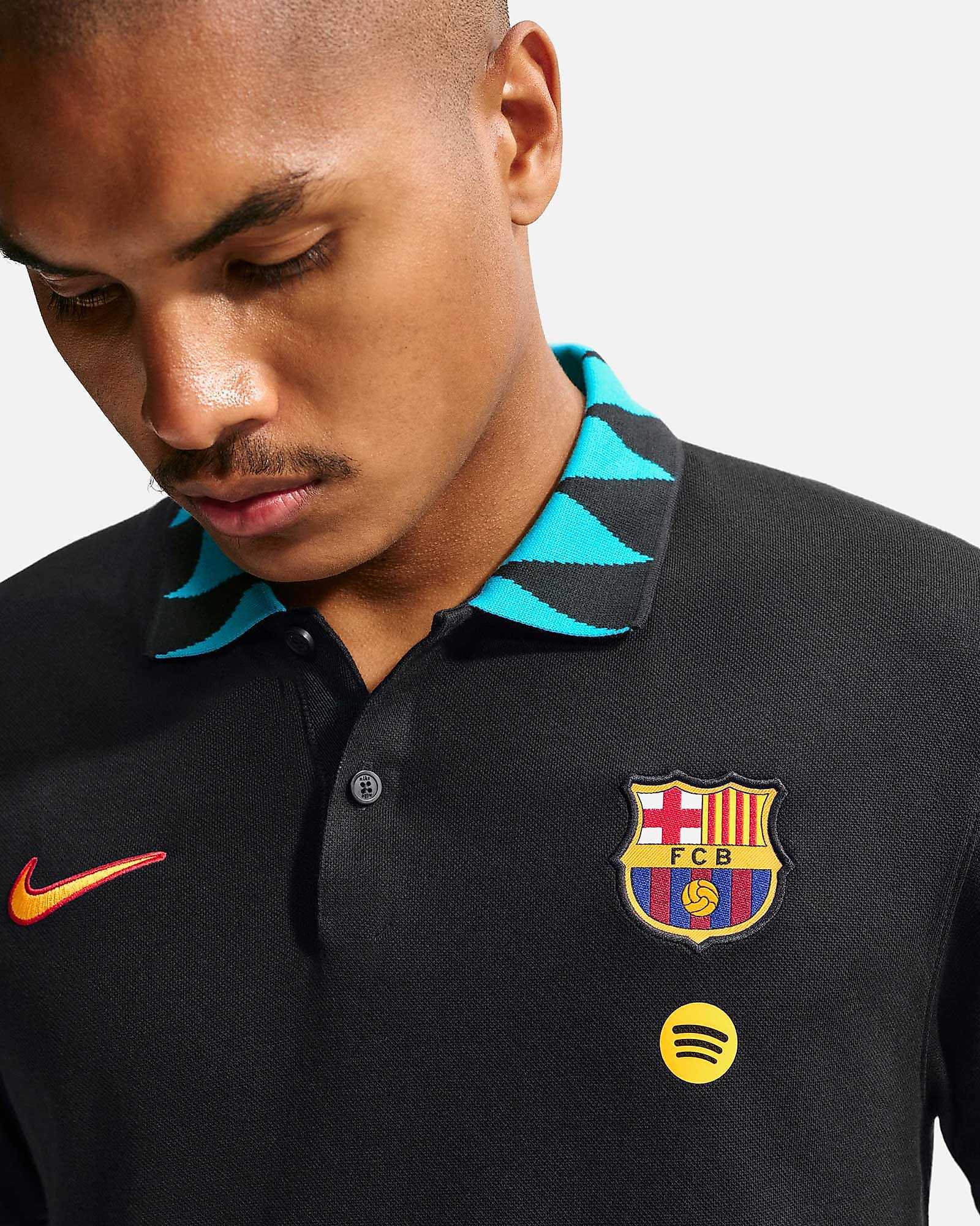 Polo FC Barcelona Escudo Negro - Fútbol Factory