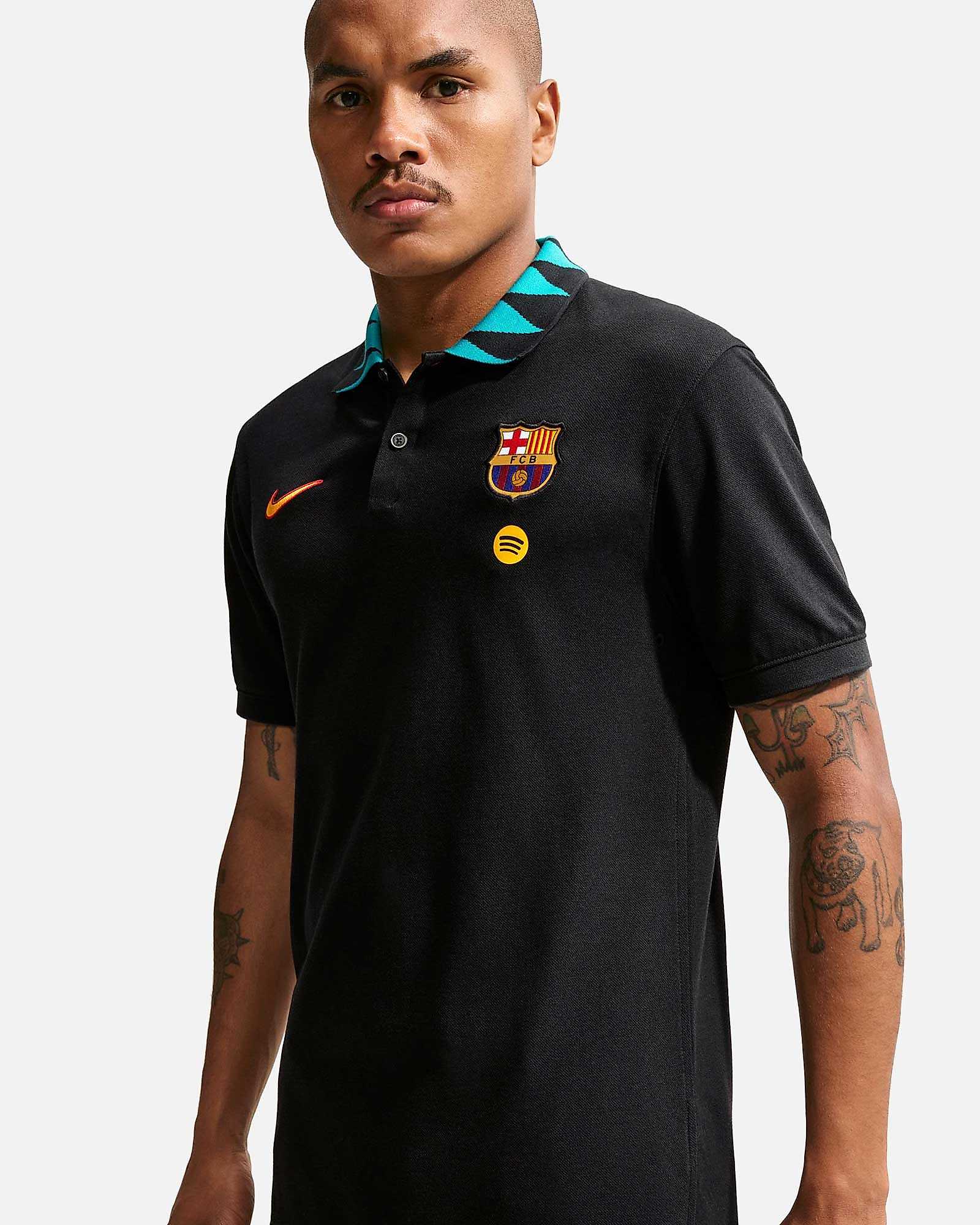 Polo FC Barcelona Escudo Negro - Fútbol Factory