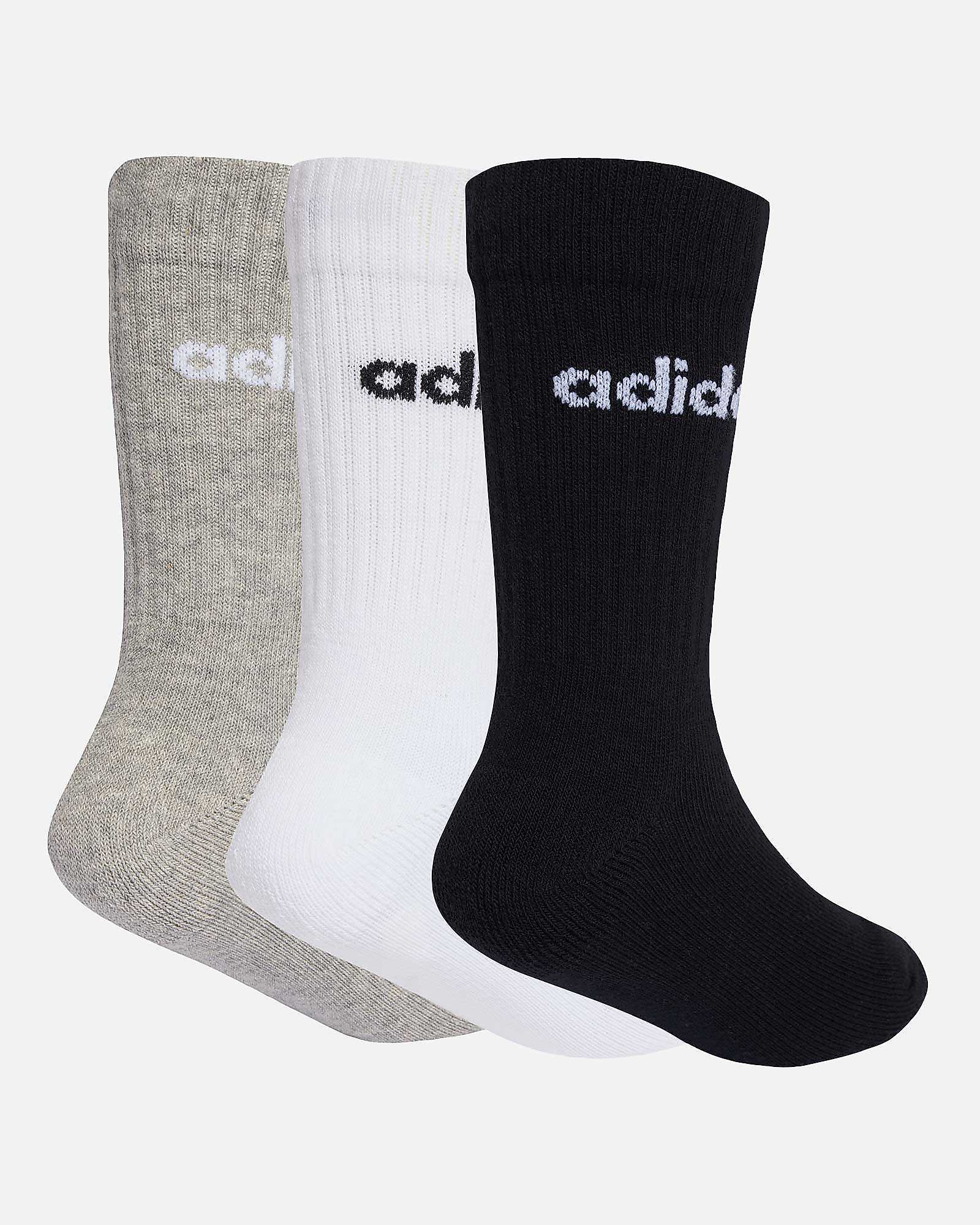 Calcetines adidas Linear Crew 3 pares Calcetines adidas Linear Crew 3 pares - Fútbol Factory