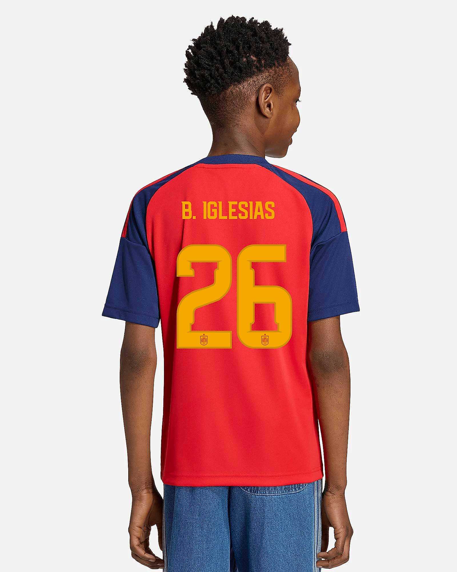 T-shirt Espagne 1st Kit World Cup 2026 B. Iglesias - Fútbol Factory
