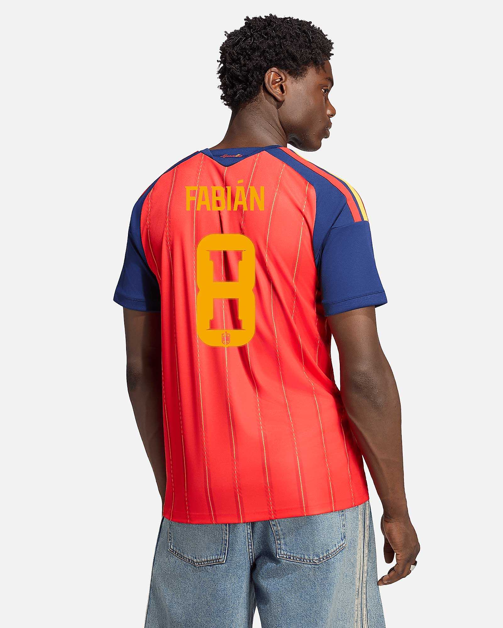 Camisola 1.ª Espanha Mundial 2026 2.ª Estrela Fabián - Fútbol Factory
