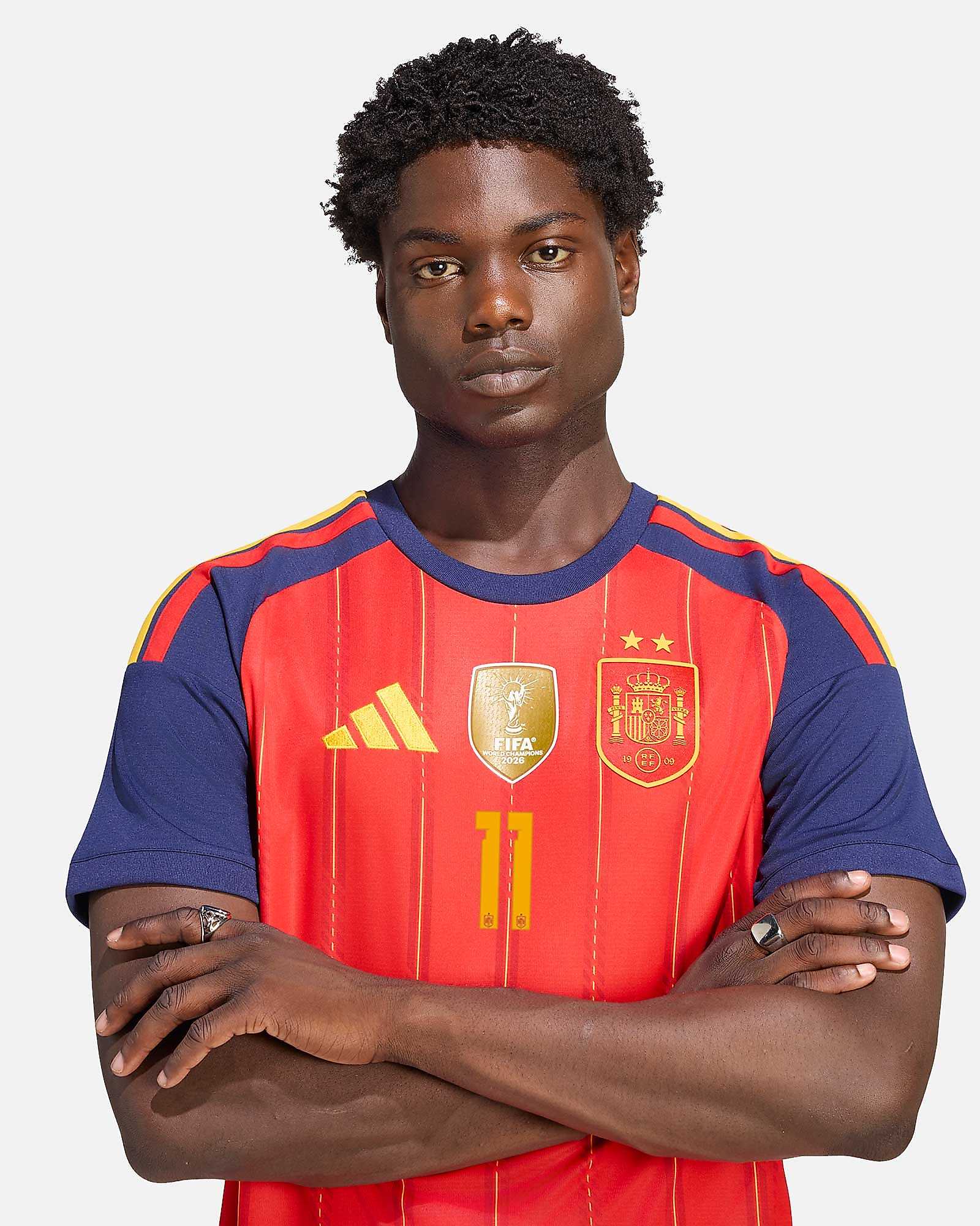 Camisola 1.ª Espanha Mundial 2026 2.ª Estrela Yeremy Camisola 1.ª Espanha Mundial 2026 2.ª Estrela Yeremy - Fútbol Factory