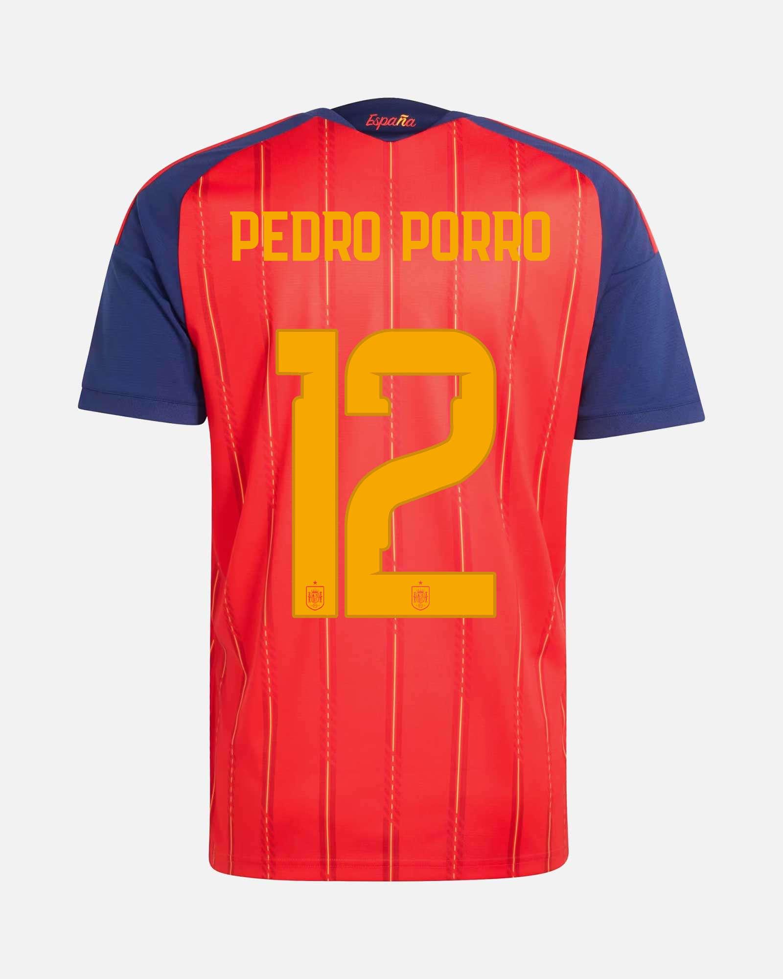 Camiseta 1ª España Mundial 2026 2ª Estrella Pedro Porro Camiseta 1ª España Mundial 2026 2ª Estrella Pedro Porro - Fútbol Factory