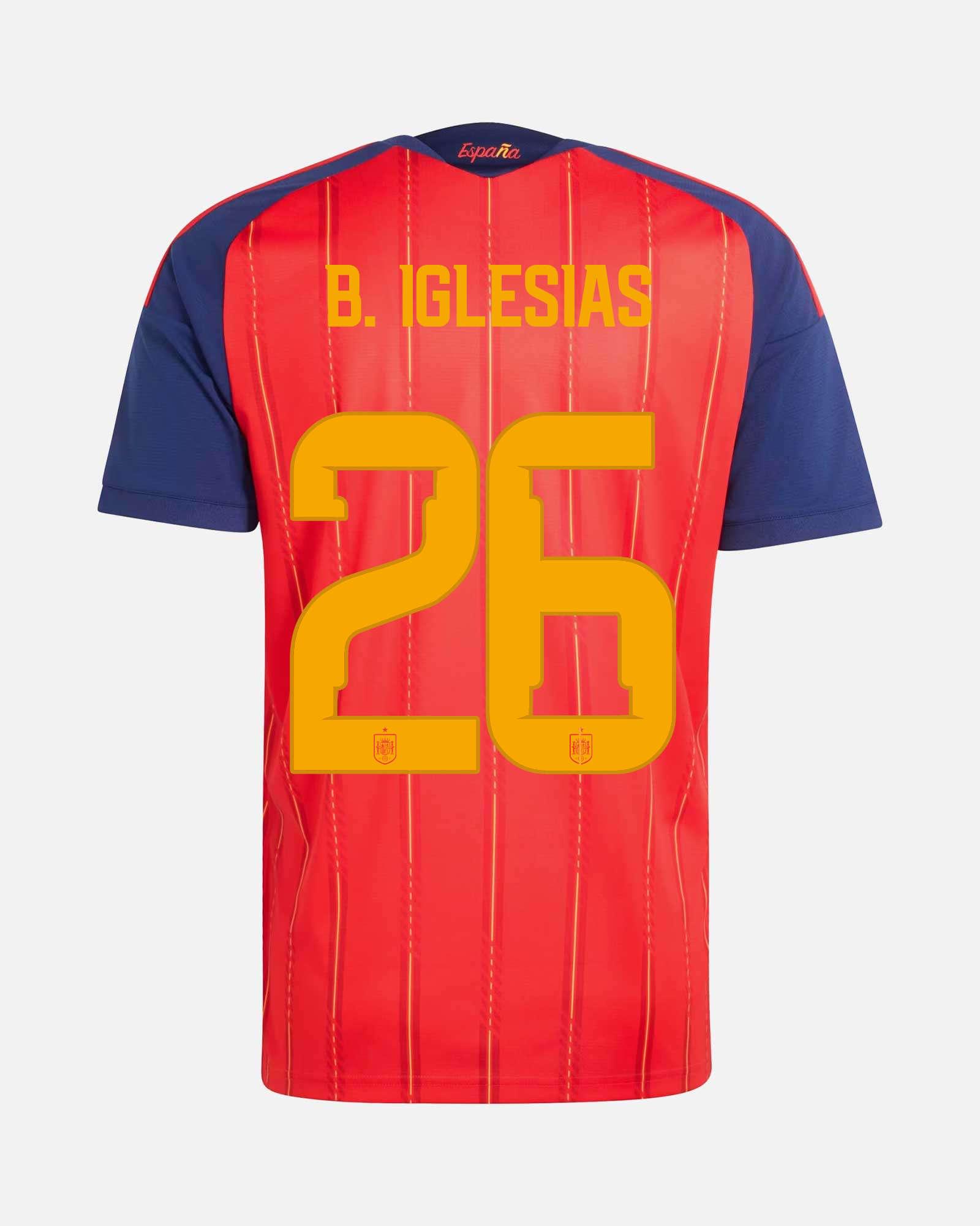 Camiseta 1ª España Mundial 2026 2ª Estrella B. Iglesias Camiseta 1ª España Mundial 2026 2ª Estrella B. Iglesias - Fútbol Factory